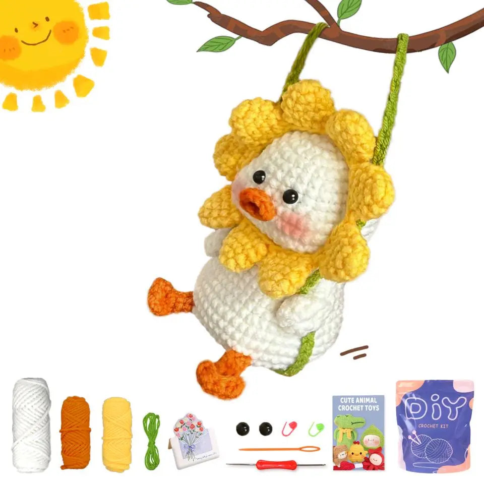 Animal Sery Crochet Kit for Beginners Crochet Starter SET ,DIY Crochet Kit for Beginners,Crocheting Knitting Kit Step-By-Step