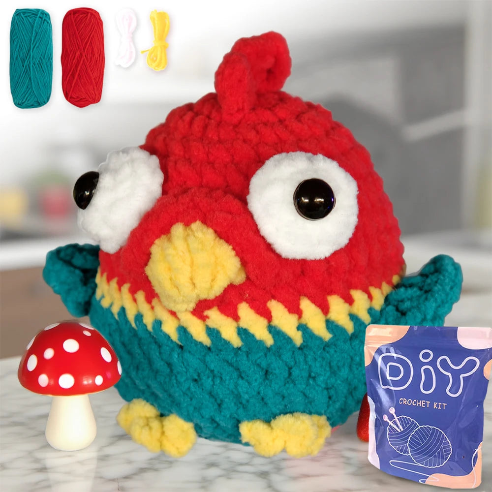 Animal Sery Crochet Kit for Beginners Crochet Starter SET ,DIY Crochet Kit for Beginners,Crocheting Knitting Kit Step-By-Step