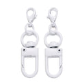 Free Keychain 5pcs — two white lobster-clasp keychain attachments